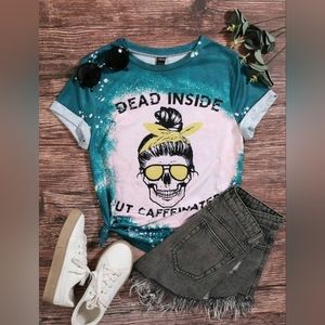 Plus size dead inside tee 5x